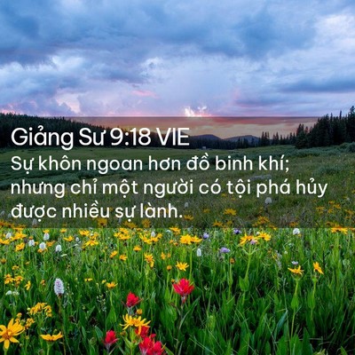 Picture 02 - Giảng Sư 9:18 VIE - Sự khôn ngoan hơn đồ binh khí; nhưng - Bible Verse Picture
