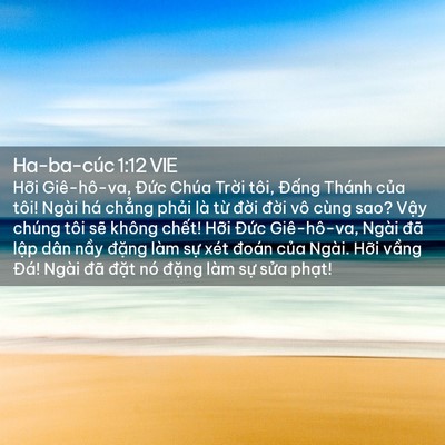 Picture 02 - Ha-ba-cúc 1:12 VIE - Hỡi Giê-hô-va, Đức Chúa Trời tôi, - Bible Verse Picture