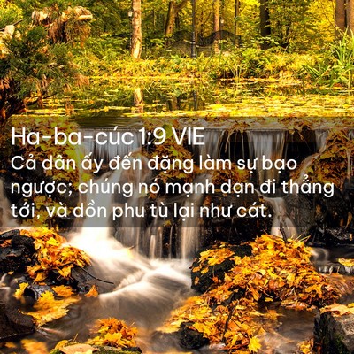 Picture 02 - Ha-ba-cúc 1:9 VIE - Cả dân ấy đến đặng làm sự bạo - Bible Verse Picture