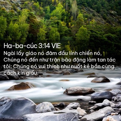 Picture 02 - Ha-ba-cúc 3:14 VIE - Ngài lấy giáo nó đâm đầu lính chiến - Bible Verse Picture