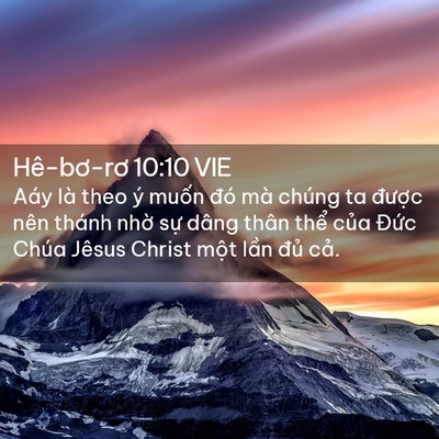 Picture 02 - Hê-bơ-rơ 10:10 VIE - Aáy là theo ý muốn đó mà chúng ta - Bible Verse Picture