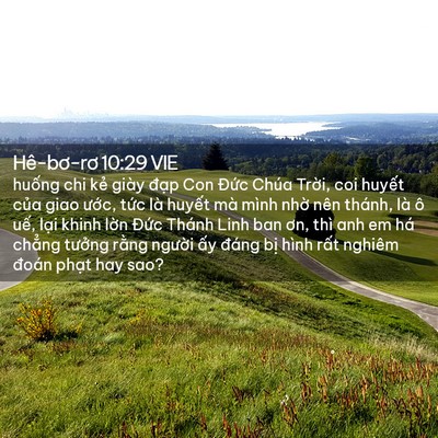 Picture 02 - Hê-bơ-rơ 10:29 VIE - huống chi kẻ giày đạp Con Đức Chúa - Bible Verse Picture