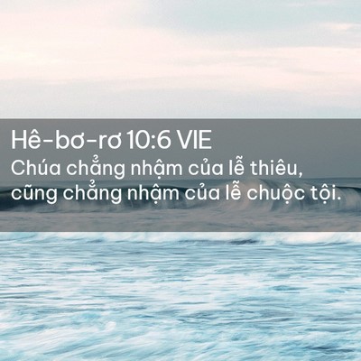 Picture 02 - Hê-bơ-rơ 10:6 VIE - Chúa chẳng nhậm của lễ thiêu, cũng - Bible Verse Picture