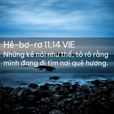 Picture 02 - Hê-bơ-rơ 11:14 VIE - Những kẻ nói như thế, tỏ rõ rằng - Bible Verse Picture