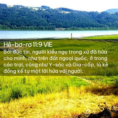 Picture 02 - Hê-bơ-rơ 11:9 VIE - Bởi đức tin, người kiều ngụ trong - Bible Verse Picture