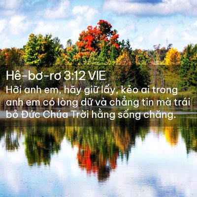 Picture 02 - Hê-bơ-rơ 3:12 VIE - Hỡi anh em, hãy giữ lấy, kẻo ai trong - Bible Verse Picture