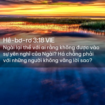 Picture 02 - Hê-bơ-rơ 3:18 VIE - Ngài lại thề với ai rằng không được - Bible Verse Picture