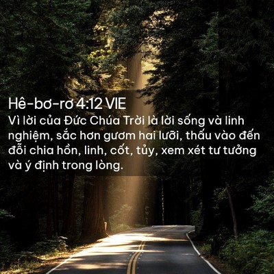 Picture 02 - Hê-bơ-rơ 4:12 VIE - Vì lời của Đức Chúa Trời là lời - Bible Verse Picture