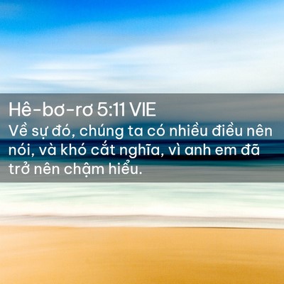 Picture 02 - Hê-bơ-rơ 5:11 VIE - Về sự đó, chúng ta có nhiều điều - Bible Verse Picture