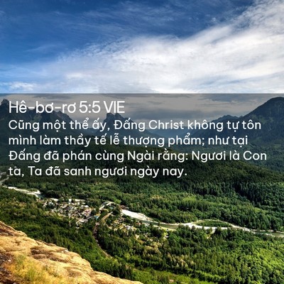 Picture 02 - Hê-bơ-rơ 5:5 VIE - Cũng một thể ấy, Đấng Christ không - Bible Verse Picture