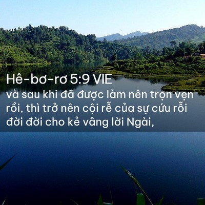 Picture 02 - Hê-bơ-rơ 5:9 VIE - và sau khi đã được làm nên trọn vẹn - Bible Verse Picture
