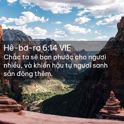 Picture 02 - Hê-bơ-rơ 6:14 VIE - Chắc ta sẽ ban phước cho ngươi nhiều, - Bible Verse Picture