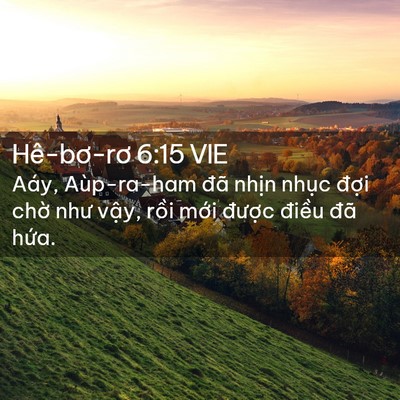 Picture 02 - Hê-bơ-rơ 6:15 VIE - Aáy, Aùp-ra-ham đã nhịn nhục đợi chờ - Bible Verse Picture
