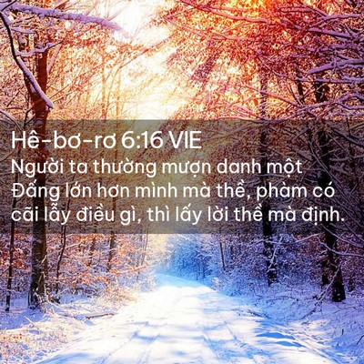 Picture 02 - Hê-bơ-rơ 6:16 VIE - Người ta thường mượn danh một Đấng - Bible Verse Picture