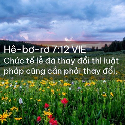 Picture 02 - Hê-bơ-rơ 7:12 VIE - Chức tế lễ đã thay đổi thì luật - Bible Verse Picture