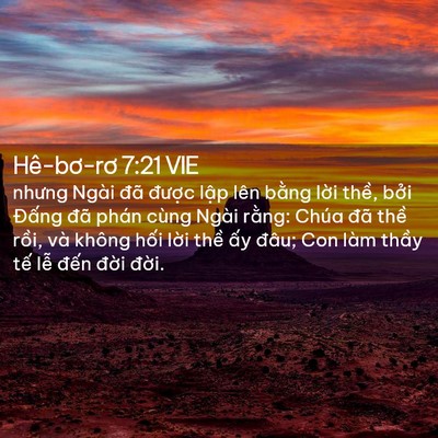 Picture 02 - Hê-bơ-rơ 7:21 VIE - nhưng Ngài đã được lập lên bằng - Bible Verse Picture