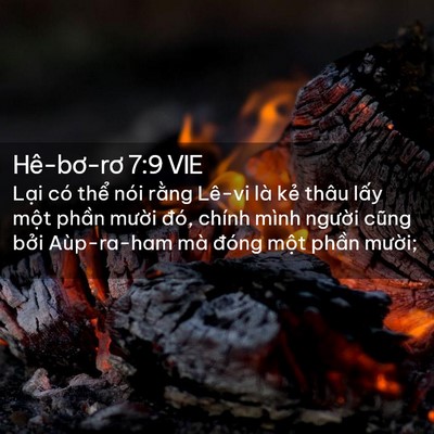 Picture 02 - Hê-bơ-rơ 7:9 VIE - Lại có thể nói rằng Lê-vi là kẻ thâu - Bible Verse Picture