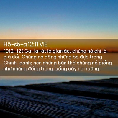 Picture 02 - Hô-sê-a 12:11 VIE - (012-12) Ga-la-át là gian ác, chúng nó chỉ - Bible Verse Picture