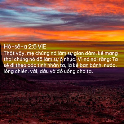 Picture 02 - Hô-sê-a 2:5 VIE - Thật vậy, mẹ chúng nó làm sự gian - Bible Verse Picture