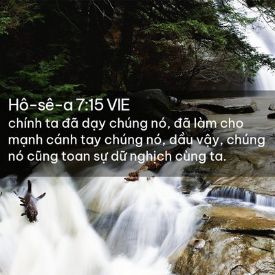 Picture 02 - Hô-sê-a 7:15 VIE - chính ta đã dạy chúng nó, đã làm cho - Bible Verse Picture