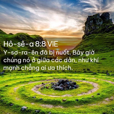 Picture 02 - Hô-sê-a 8:8 VIE - Y-sơ-ra-ên đã bị nuốt. Bây giờ chúng - Bible Verse Picture