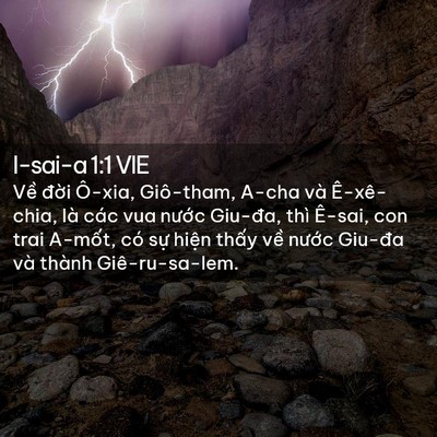Picture 02 - I-sai-a 1:1 VIE - Về đời Ô-xia, Giô-tham, A-cha và - Bible Verse Picture