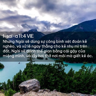 Picture 02 - I-sai-a 11:4 VIE - Nhưng Ngài sẽ dùng sự công bình xét - Bible Verse Picture