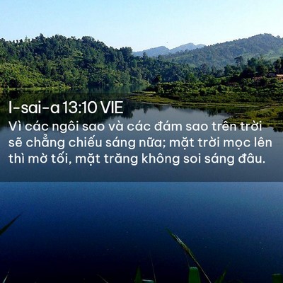 Picture 02 - I-sai-a 13:10 VIE - Vì các ngôi sao và các đám sao trên - Bible Verse Picture