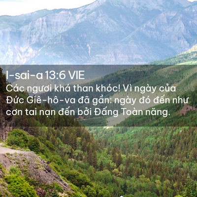 Picture 02 - I-sai-a 13:6 VIE - Các ngươi khá than khóc! Vì ngày của - Bible Verse Picture