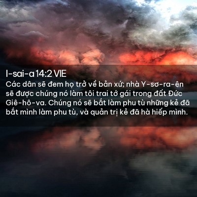 Picture 02 - I-sai-a 14:2 VIE - Các dân sẽ đem họ trở về bản xứ; - Bible Verse Picture