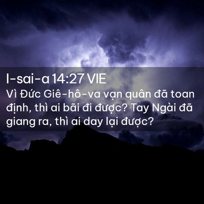 Picture 02 - I-sai-a 14:27 VIE - Vì Đức Giê-hô-va vạn quân đã toan - Bible Verse Picture