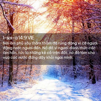 Picture 02 - I-sai-a 14:9 VIE - Nơi âm phủ sâu thăm thẳm đã rúng - Bible Verse Picture