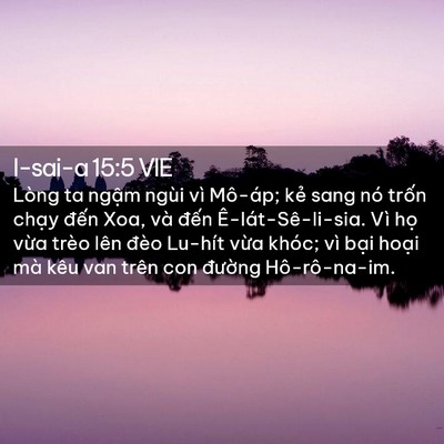 Picture 02 - I-sai-a 15:5 VIE - Lòng ta ngậm ngùi vì Mô-áp; kẻ sang nó - Bible Verse Picture