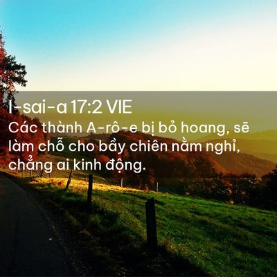 Picture 02 - I-sai-a 17:2 VIE - Các thành A-rô-e bị bỏ hoang, sẽ làm - Bible Verse Picture