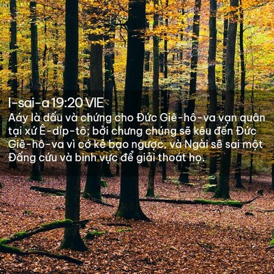 Picture 02 - I-sai-a 19:20 VIE - Aáy là dấu và chứng cho Đức Giê-hô-va - Bible Verse Picture