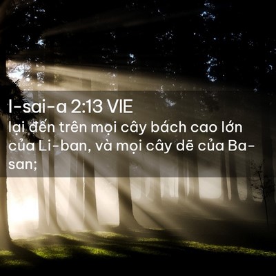 Picture 02 - I-sai-a 2:13 VIE - lại đến trên mọi cây bách cao lớn - Bible Verse Picture