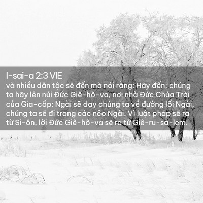 Picture 02 - I-sai-a 2:3 VIE - và nhiều dân tộc sẽ đến mà nói - Bible Verse Picture