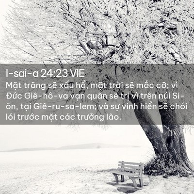Picture 02 - I-sai-a 24:23 VIE - Mặt trăng sẽ xấu hổ, mặt trời sẽ - Bible Verse Picture