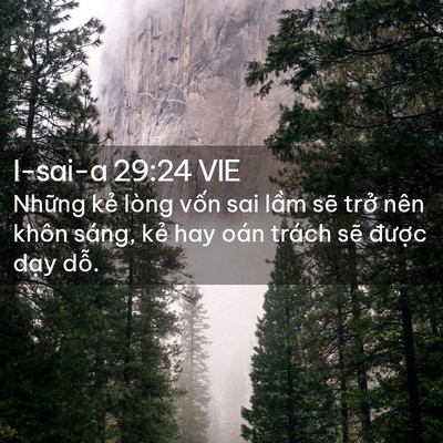 Picture 02 - I-sai-a 29:24 VIE - Những kẻ lòng vốn sai lầm sẽ trở - Bible Verse Picture