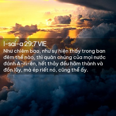 Picture 02 - I-sai-a 29:7 VIE - Như chiêm bao, như sự hiện thấy trong - Bible Verse Picture