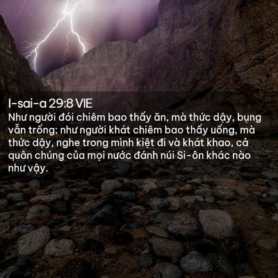 Picture 02 - I-sai-a 29:8 VIE - Như người đói chiêm bao thấy ăn, mà - Bible Verse Picture