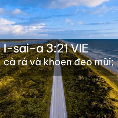Picture 02 - I-sai-a 3:21 VIE - cà rá và khoen đeo - Bible Verse Picture