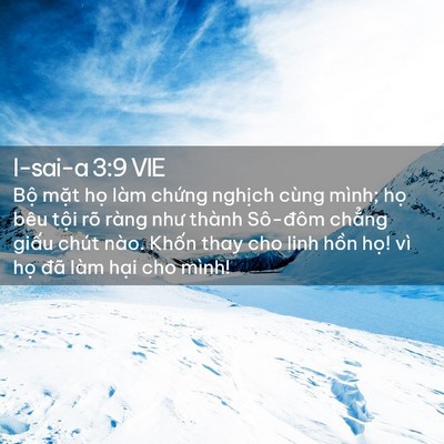 Picture 02 - I-sai-a 3:9 VIE - Bộ mặt họ làm chứng nghịch cùng - Bible Verse Picture