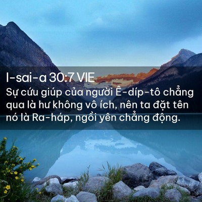 Picture 02 - I-sai-a 30:7 VIE - Sự cứu giúp của người Ê-díp-tô - Bible Verse Picture