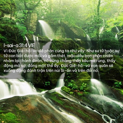 Picture 02 - I-sai-a 31:4 VIE - Vì Đức Giê-hô-va đã phán cùng ta như - Bible Verse Picture
