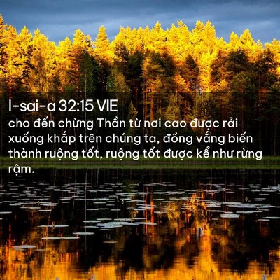 Picture 02 - I-sai-a 32:15 VIE - cho đến chừng Thần từ nơi cao được - Bible Verse Picture