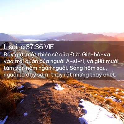 Picture 02 - I-sai-a 37:36 VIE - Bấy giờ, một thiên sứ của Đức - Bible Verse Picture