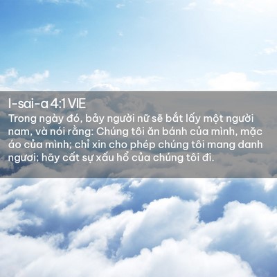 Picture 02 - I-sai-a 4:1 VIE - Trong ngày đó, bảy người nữ sẽ bắt - Bible Verse Picture