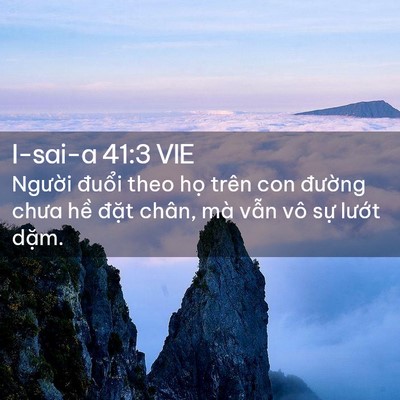 Picture 02 - I-sai-a 41:3 VIE - Người đuổi theo họ trên con đường - Bible Verse Picture