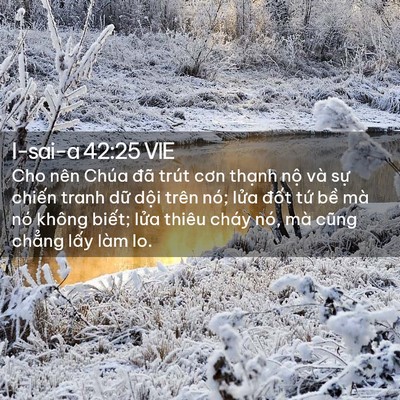 Picture 02 - I-sai-a 42:25 VIE - Cho nên Chúa đã trút cơn thạnh nộ và - Bible Verse Picture